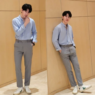 B&R กางเกงสูท Suit Pants ผ้านุ่ม ระบายอากาศได้ดีใส่สบาย แฟชั่นสไตล์เกาหลี