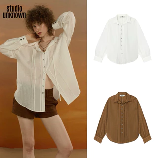 STUDIO UNKNOWN - Chloe Boho Shirt เสื้อเชิ้ตแขนยาวตีเกล็ดลำตัว