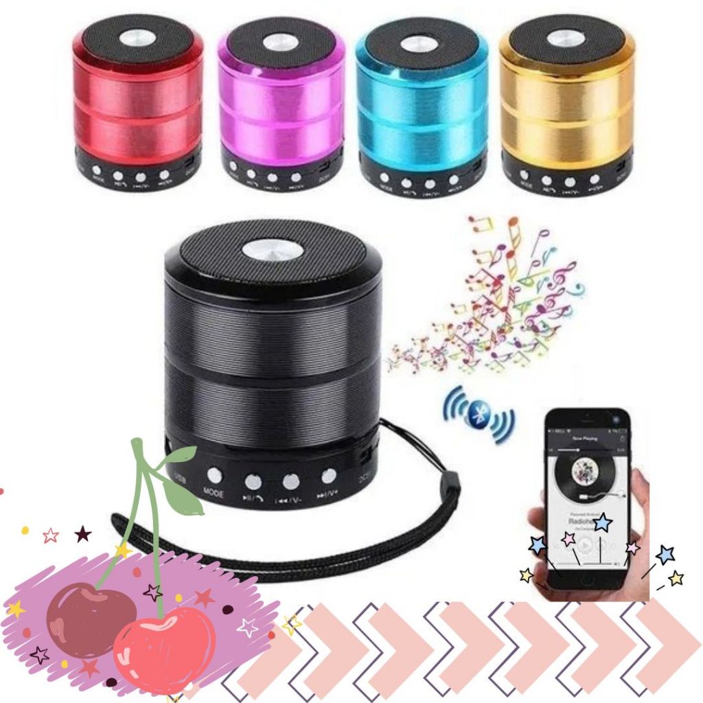 พร้อมส่งจากไทย ลำโพง WSTER WS887 Bluetooth Mini Speaker รองรับ MP3 USB MicroSD card ของแท้