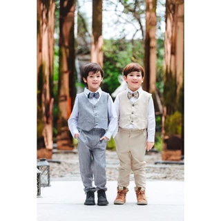 Brooklyn & Brighton - Bow Tie Waistcoat ชุดออกงานเด็กชาย หูกระต่าย 3Pc เซ็ตเสื้อเชิ๊ต+เสื้อกั๊ก+กางเกง (Link 6)