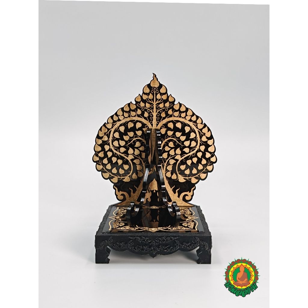 โต๊ะขาสิงห์วางพระเครื่อง​"ลายใบโพธิ์" สัญลักษณ์แห่งความร่มเย็นและความศักดิ์สิทธิ์