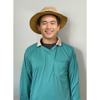 เสื้อคนงานแขนยาว คอปก มีกระเป๋า ( เซต 10 ตัว คละสี ) โทนเข้ม+โทนสว่าง