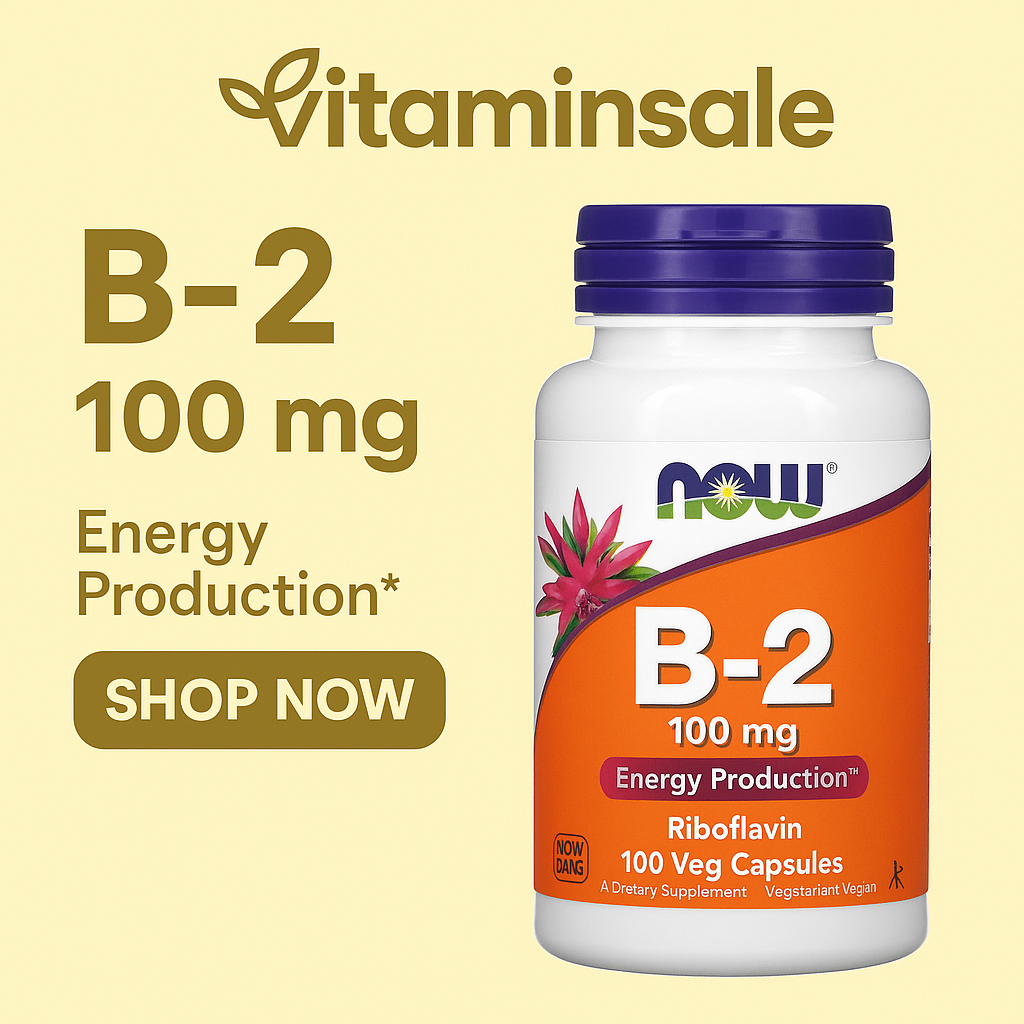Now Foods B-2 100 mg 100 Veg Capsules