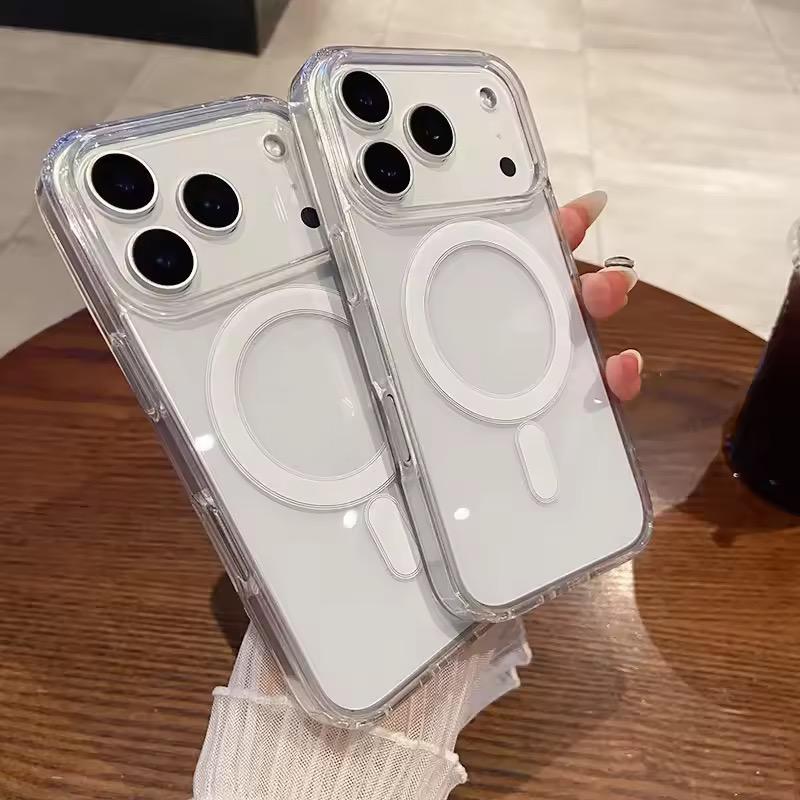เคส ใส แม่เหล็ก  ชาร์จไร้สาย ใช่สำหรับ iPhone 17 17Pro 17Air 17ProMax เคสโทรศัพท์ For  ขอบนิ่ม