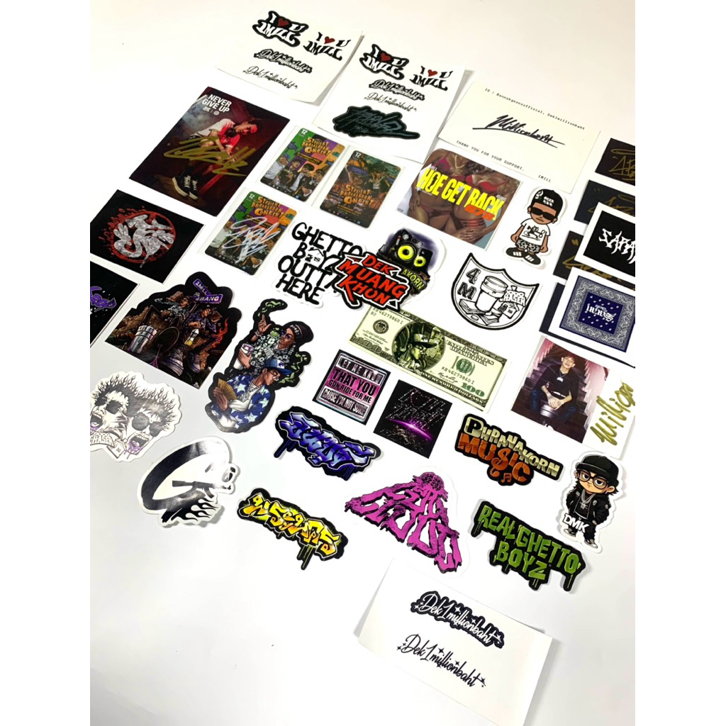 (ใช้Codeลดอีก20%+ส่งฟรี)Sticker Hiphop Thailand 1Mill 4Bang 1000Chaser