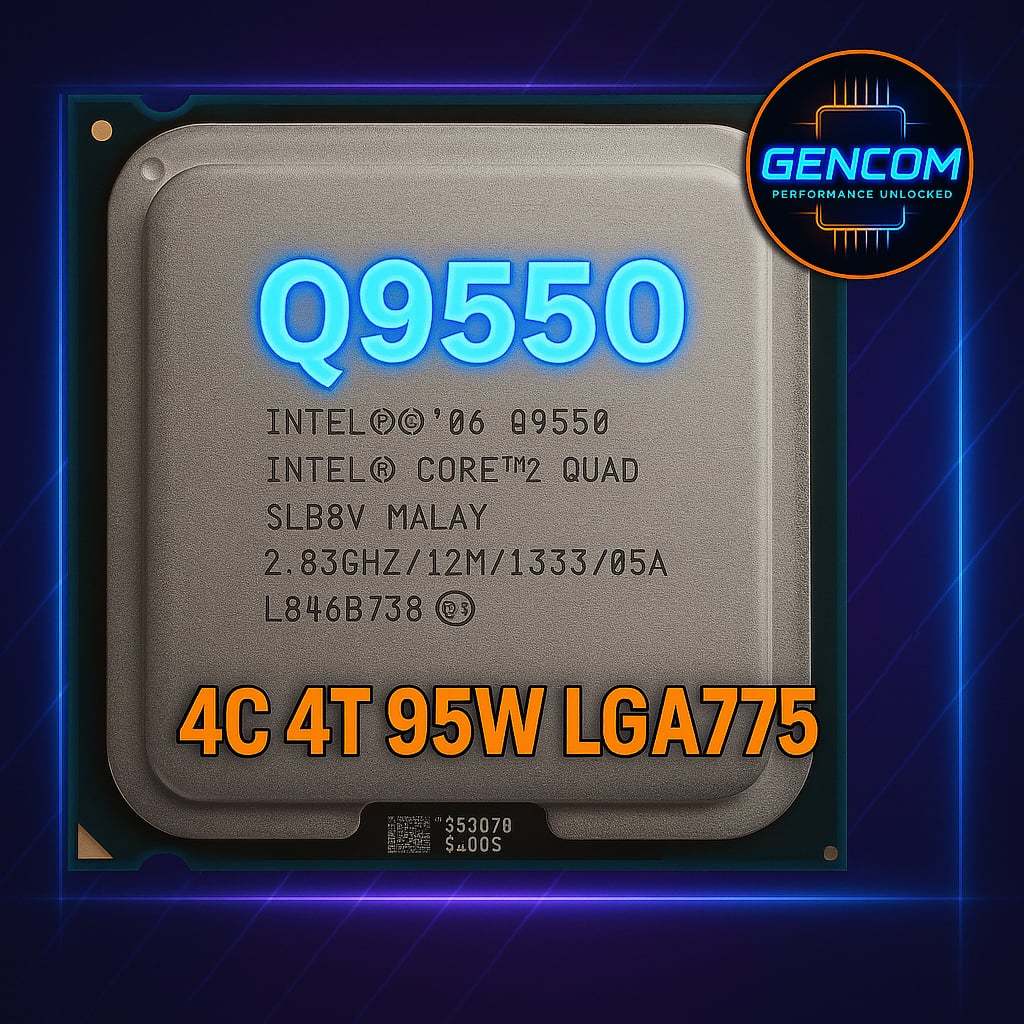 ซีพียู CPU Core 2 Quad Q9550 2.83Ghz / 4คอ 4เทรด / 95W LGA 775 ฟรีซิลิโคลน1ซอง Q 9550