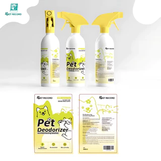 Pet Record สเปรย์กำจัดกลิ่นน้องหมา น้องแมว อึหมา กำจัดแบคทีเรีย/ไวรัส ไม่ผสมสีและน้ำหอม