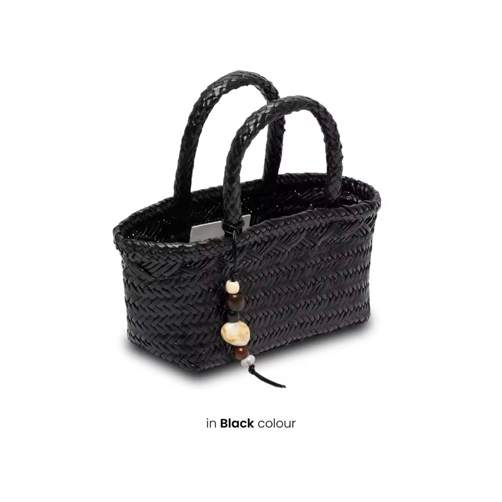 AIMER Woman Le Petite Basket Bag สี Petite Black🖤 กระเป๋าสานใบเล็ก (New in Pack)