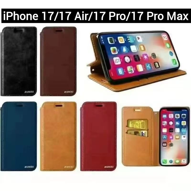 iPhone 17/iPhone 17eเคสฝาพับiPhone 17 Air/iPhone 17 Pro/iPhone 17 Pro Maxเคสกระเป๋าเปิดปิดแบบแม่เหล็
