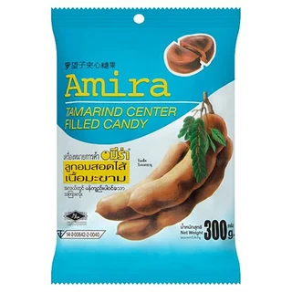 อมีร่า ลูกอมสอดไส้เนื้อมะขาม 100 เม็ด AMIRA TAMARIND CENTER FILLED CANDY 100S.