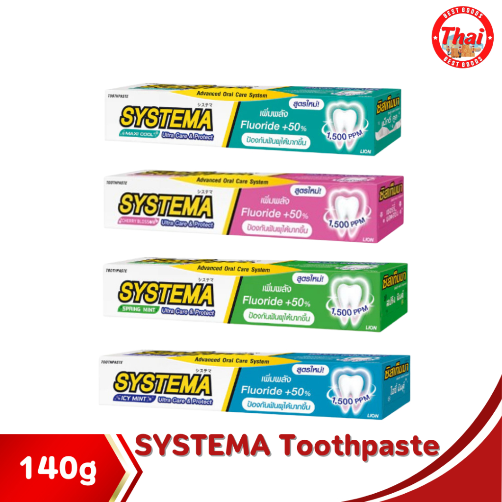 SYSTEMA Toothpaste 140g.ซิสเท็มมา ยาสีฟัน สูตรไอซ์ซี่มิ้นท์ 140 กรัม. 1ชิ้น