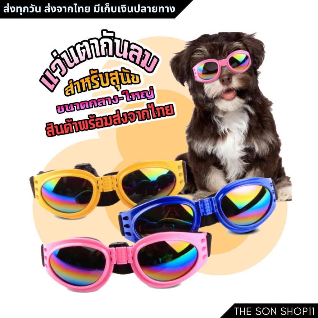 แว่นกันลมสุนัข แว่นตาสุนัข สุนัขกลาง-ใหญ่ แว่นกันลมหมา แว่นกันแดดสุนัข แว่นกันลมสัตว์