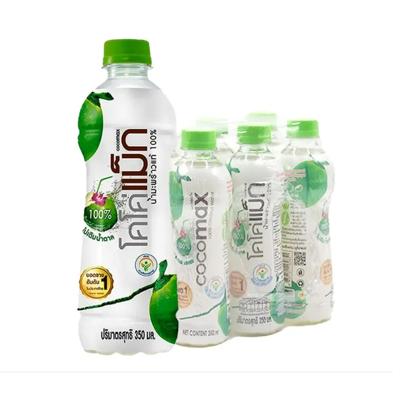 โคโค่แม็ก น้ำมะพร้าว 100% 350 มล. x 6 ขวด Cocomax Coconut Water100% 350ml x 6