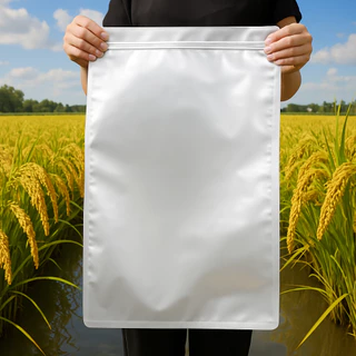 Pure Aluminum Foil Rice Bag ถุงอลูมิเนียมฟอยล์ บรรจุข้าว zipbag Moisture-Proof, Durable Food Storage Pouch