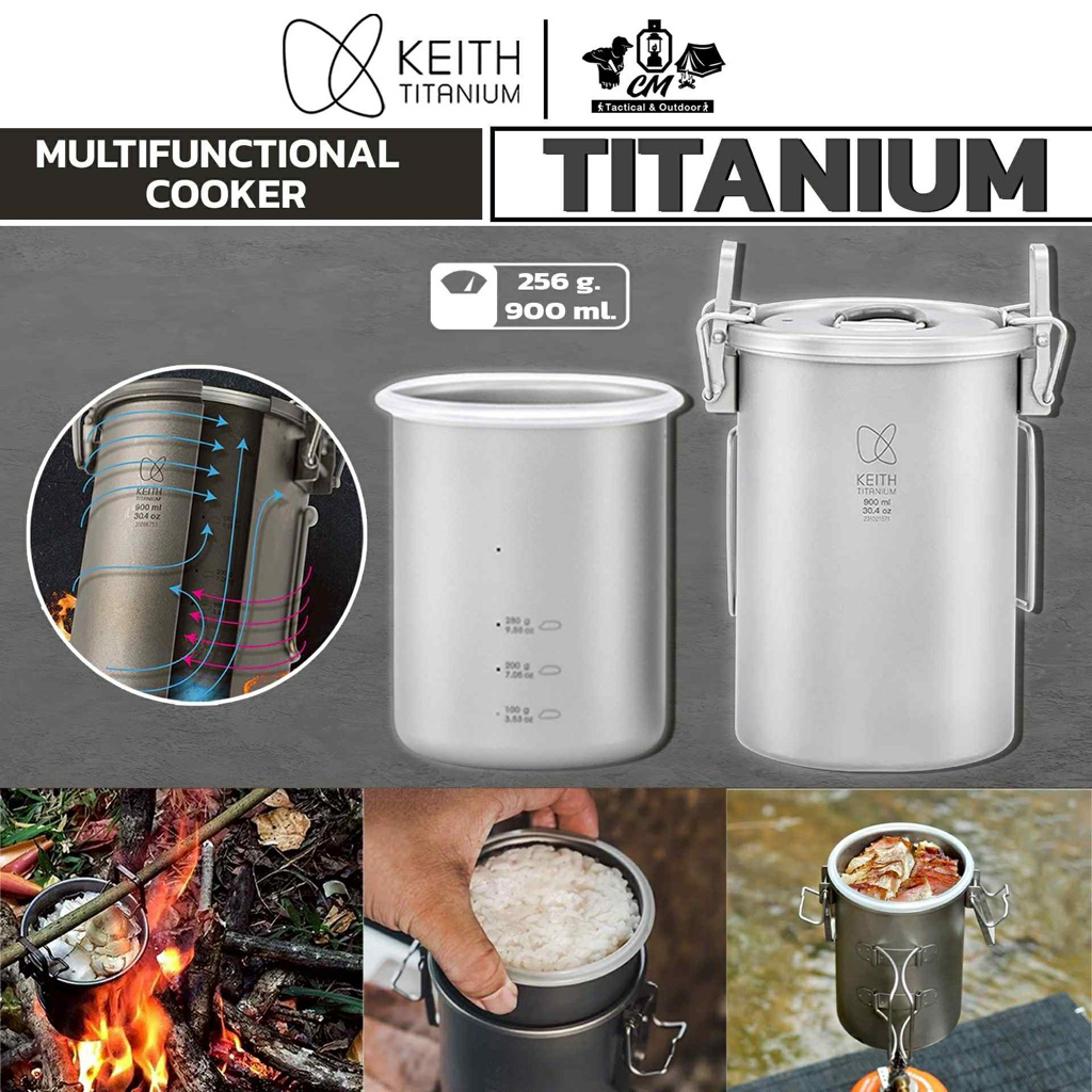 หม้อหุงข้าว หม้อทำอาหารเอนกประสงค์ Keith Multifunctional Titanium Cooker Ti6300