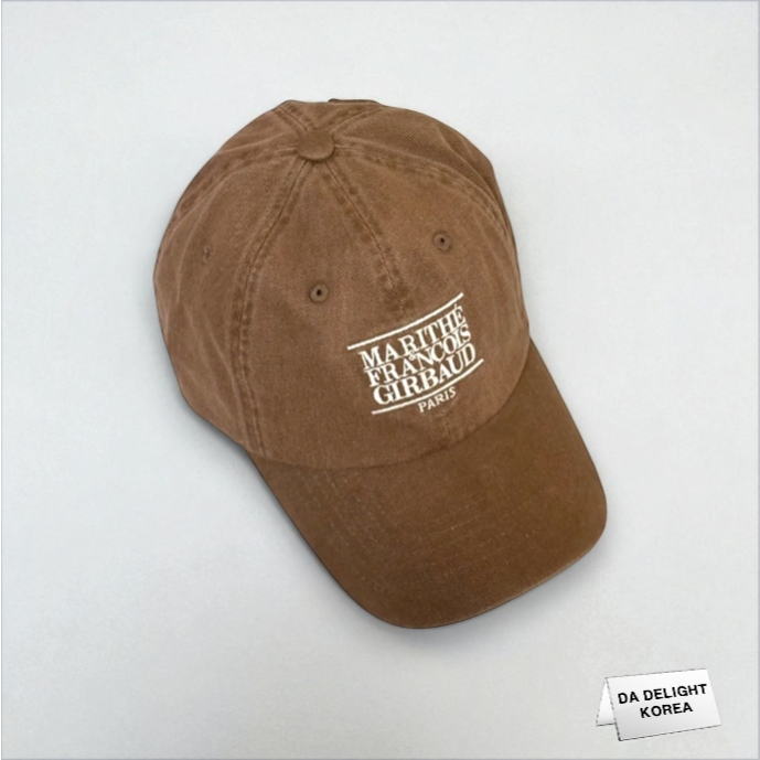 Marithe Francois Girbaud Small Classic Logo Cap (Dark Brown, Dark Beige, Black, Burgundy, Dark Green, Light Gray, Navy)