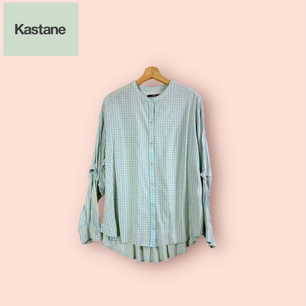 เสื้อ Kastane  สีเขียวมินท์-ครีม  ไซด์ -  F อก 50 ยาว 29 นิ้ว  ผ้าคอตต้อน100%เนื้อดีทรงสวยน่ารัก
