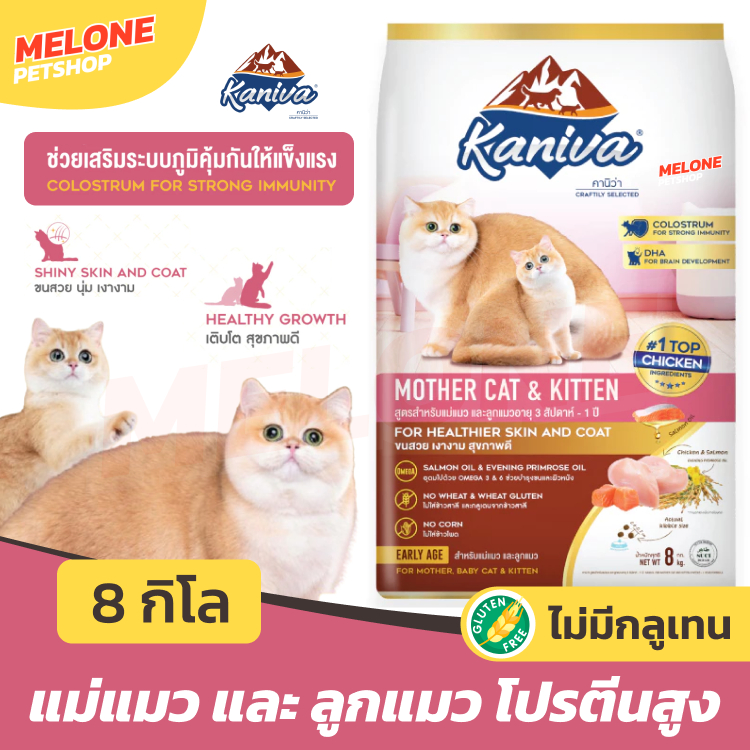 [กระสอบ มีถุงแบ่ง] Kaniva Mother & Kitten คานิว่า อาหารแมว แม่แมว ลูกแมว แมวเด็ก บำรุงขน เสริมภูมิ โ