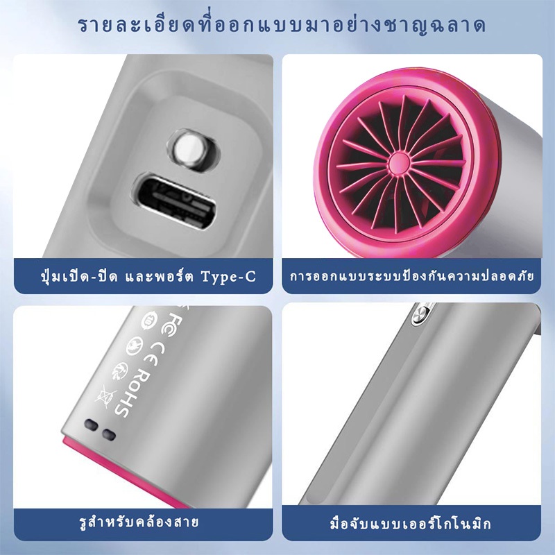 Pensouth S001พัดลมพกพา พัดลมมือถือ usb 100 ระดับ มอเตอร์แรงสูง ใช้งานกลางแจ้งปลอดภัย【รับประกัน 1 ปี】 รูปที่ 6
