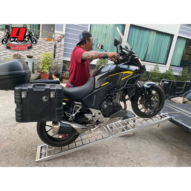 บันไดขึ้นรถ บันไดมอเตอร์ไซค์/ bigbike สะพานขึ้นรถ บันไดยกรถ พับได้แข็งแรง ขนาดมาตรฐาน