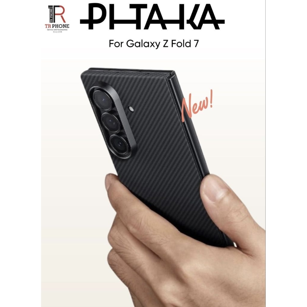 Pitaka รุ่น Ultra-Slim Case – เคสเฉพาะฝาหลัง Galaxy Z Fold 7 – สี Black/Grey
