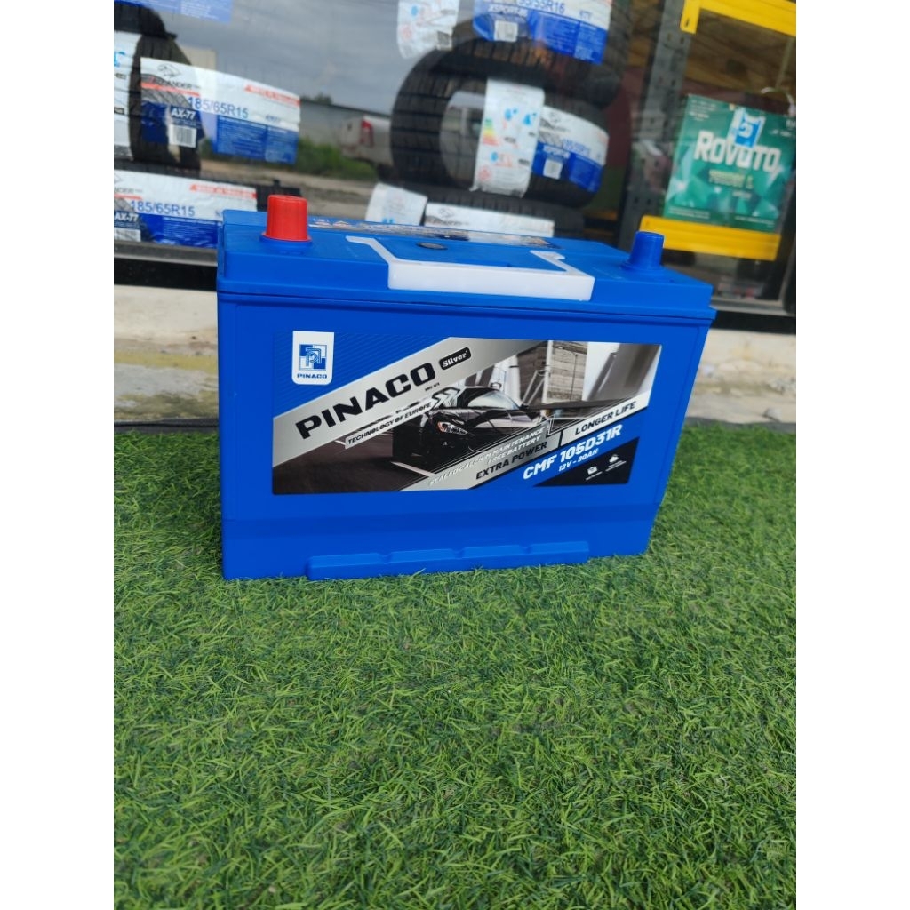 แบตเตอรี่ใหม่​ Pinaco​ Cmf​ 105D31 L/R​ (90แอม์ป)  แบตแห้งแท้​  ใส่กระบะ
