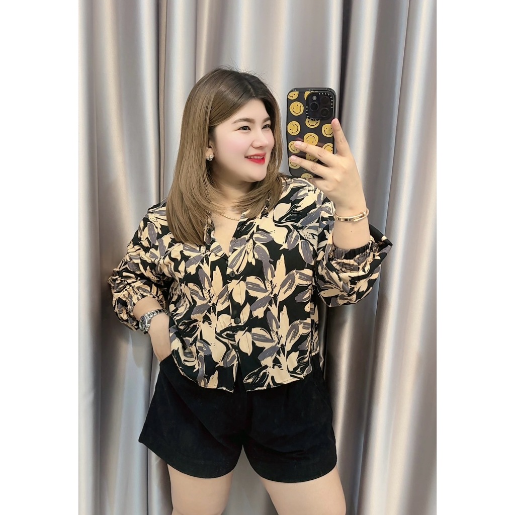 H127 เชิ้ตคอปกฮาวายแขนจั๊มมี3ไซส์