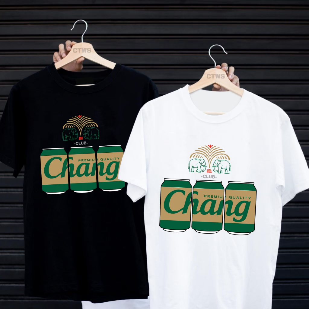 เสื้อยืดสกรีนลาย " ช้างกระป๋อง " เสื้อยืดผ้า MICRO POLYESTER 100% เสื้อยืดผ้าไมโครโพลีเอสเตอร์ 100%