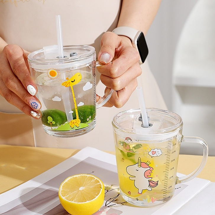 แก้วน้ำใส มีขีดวัดระดับ ปลอดภัย ตราช้าง ถ้วยเด็ก 350ml ทนทาน ใช้งานง่าย จัดส่งรวดเร็ว COD