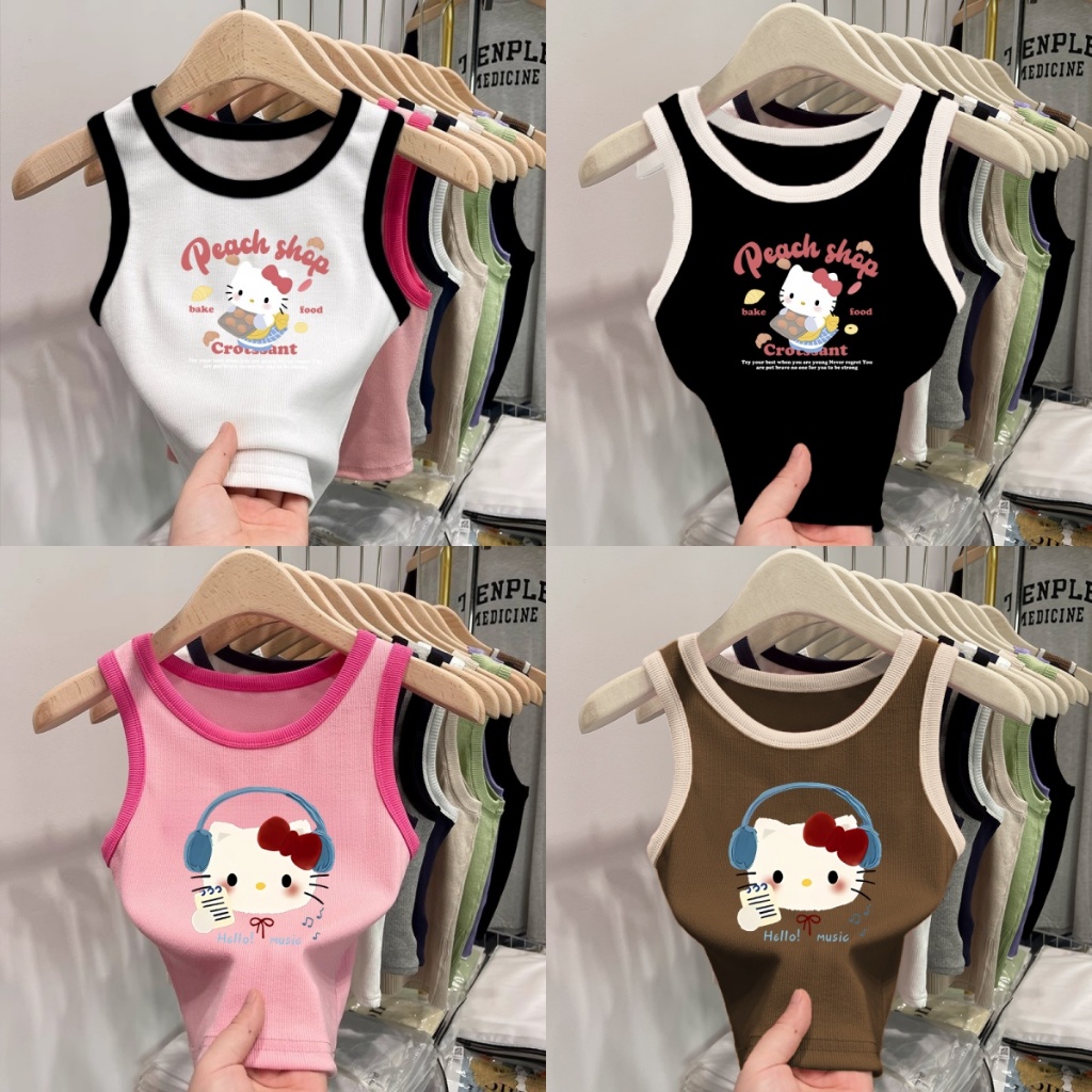ฤดูร้อนใหม่ ความหลากหลายของรูปแบบ  เสื้อกล้ามลำลอง เบสิก สีพื้นเปิดไหล่ สำหรับสตรี นุ่มและใส่สบาย