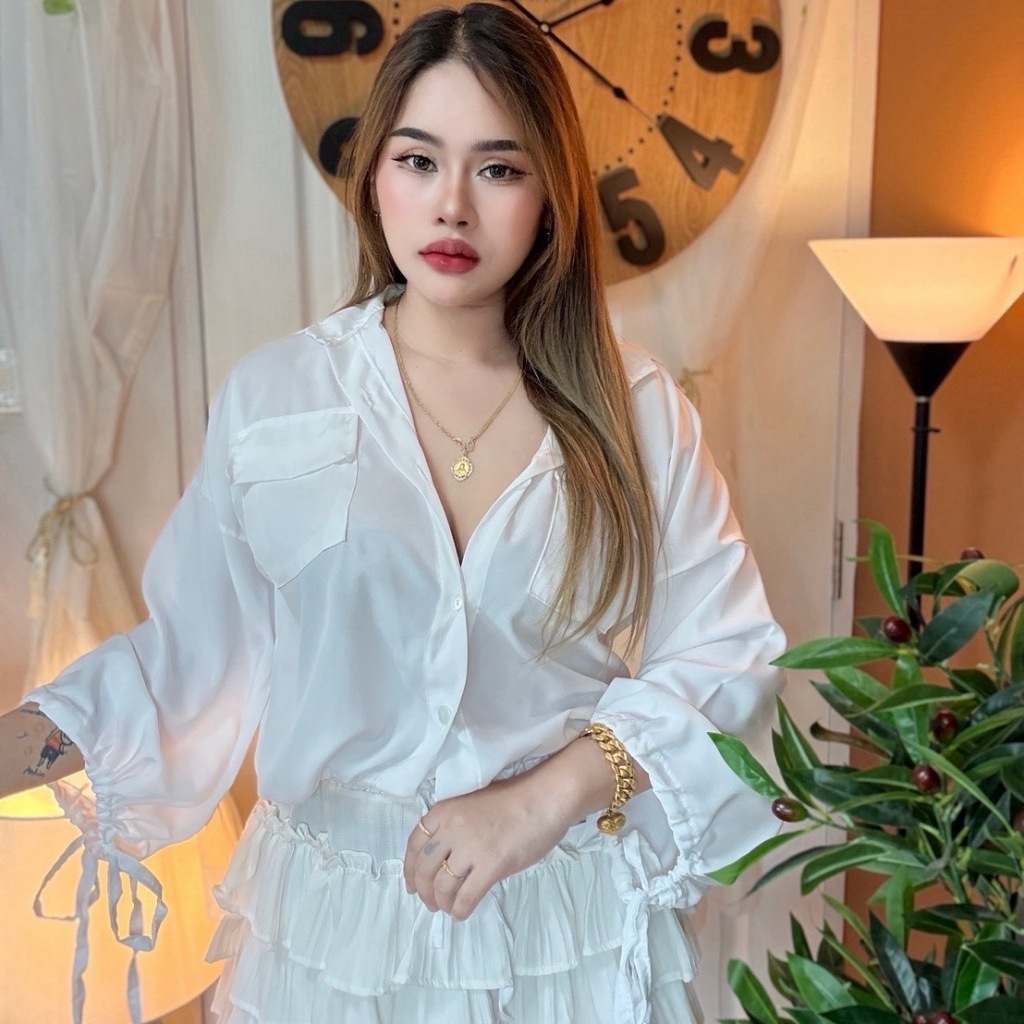 เสื้อผ้าสาวอวบ พร้อมส่ง เสื้อเชิ้ตทรงสวย ใส่ออกทริป ใส่ได้ทุกโอกาส อก36-44หน้าผ้า44เชิ้ต **รุ่น เชิ้ตเดินป่า** - รูปที่ 5