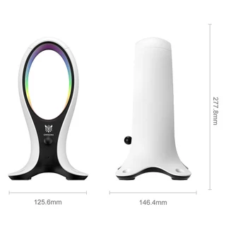 Onikuma YORU Headphone Stand ที่วางหูฟัง มีแสงไฟ RGB มีพอร์ต USB-A และ USB-C เชื่อมต่อได้หลายอุปกรณ์