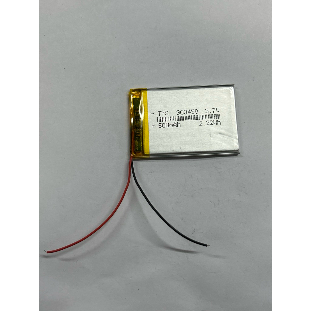 แบตลิเทียมโพลิเมอร์ 3.7V600mAh (303450)