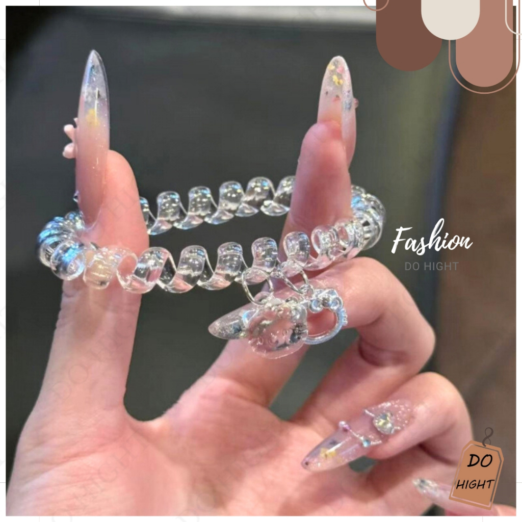 พร้อมส่ง⚡ มีเก็บเงินปลายทาง💸 ยางรัดผม แบบเกลียว สไตล์เกาหลี (ราคาต่อ 1 เส้น) : Do hight - รูปที่ 6