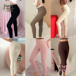 GOOD ENERGY CLUB - TUMMY PANTS[0286] กางเกงออกกำลังกายผู้หญิง เลกกิ้งออกกำลังกาย ยืดตามตัว กางเกงโยคะ (3M-4O)