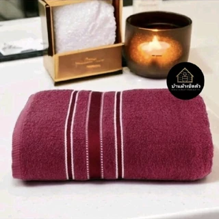 ผ้าเช็ดตัว Cotton100 ซับน้ำแห้ง ไม่เป็นขน ไร้กลิ่นอับ