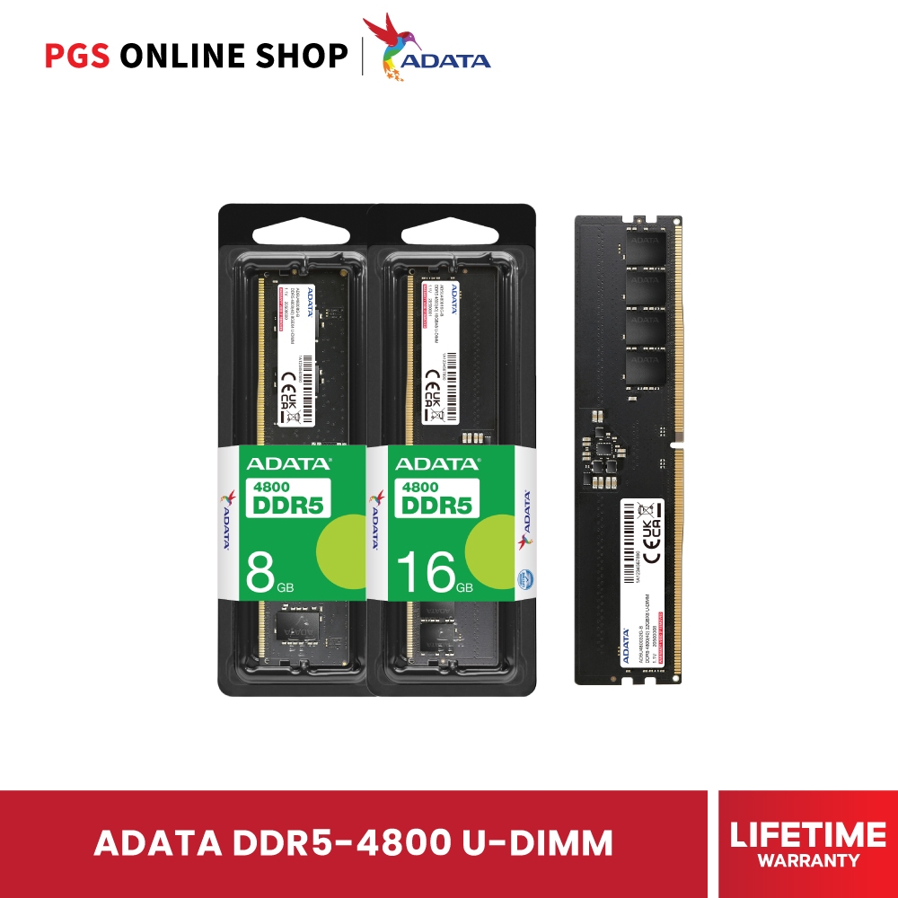 ADATA DDR5 4800 U-DIMM MEMORY (แรมพีซี) ความจุ 8GB/16GB