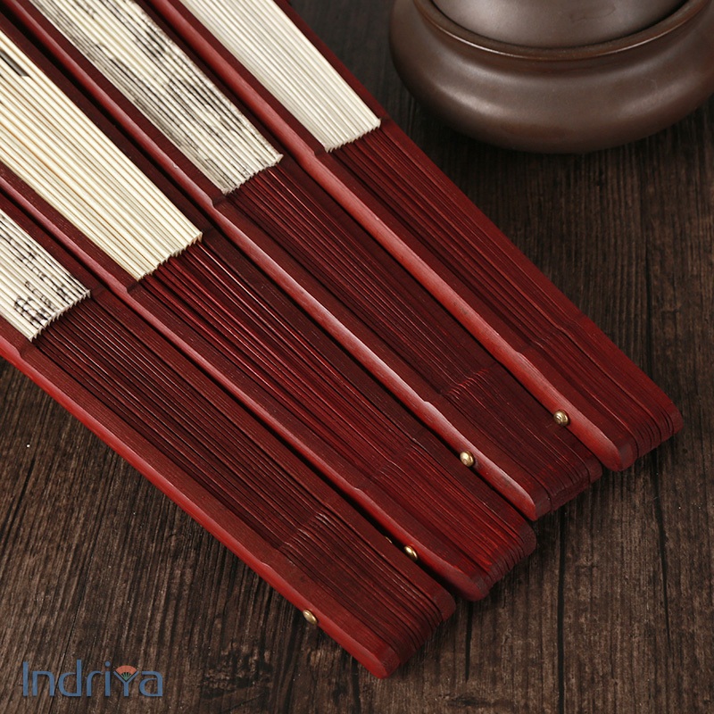 พัดจีน 13 นิ้ว พัดใหญ่ พัดพับลายสองด้าน พัด พัดไม้ไผ่วัสดุผ้า พัดมือพกพาพับได้ ซื้อ 2 ชิ้นจัดส่งฟรี - รูปที่ 7