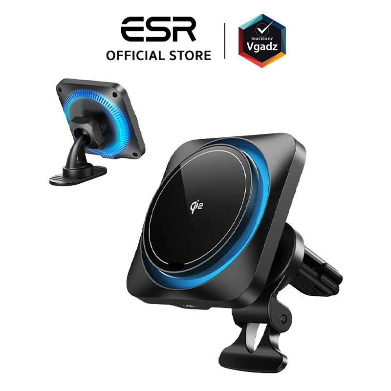 ESR - แท่นชาร์จไร้สายในรถ รุ่น Qi2 Wireless Car Charger with CryoBoost (HaloLock)