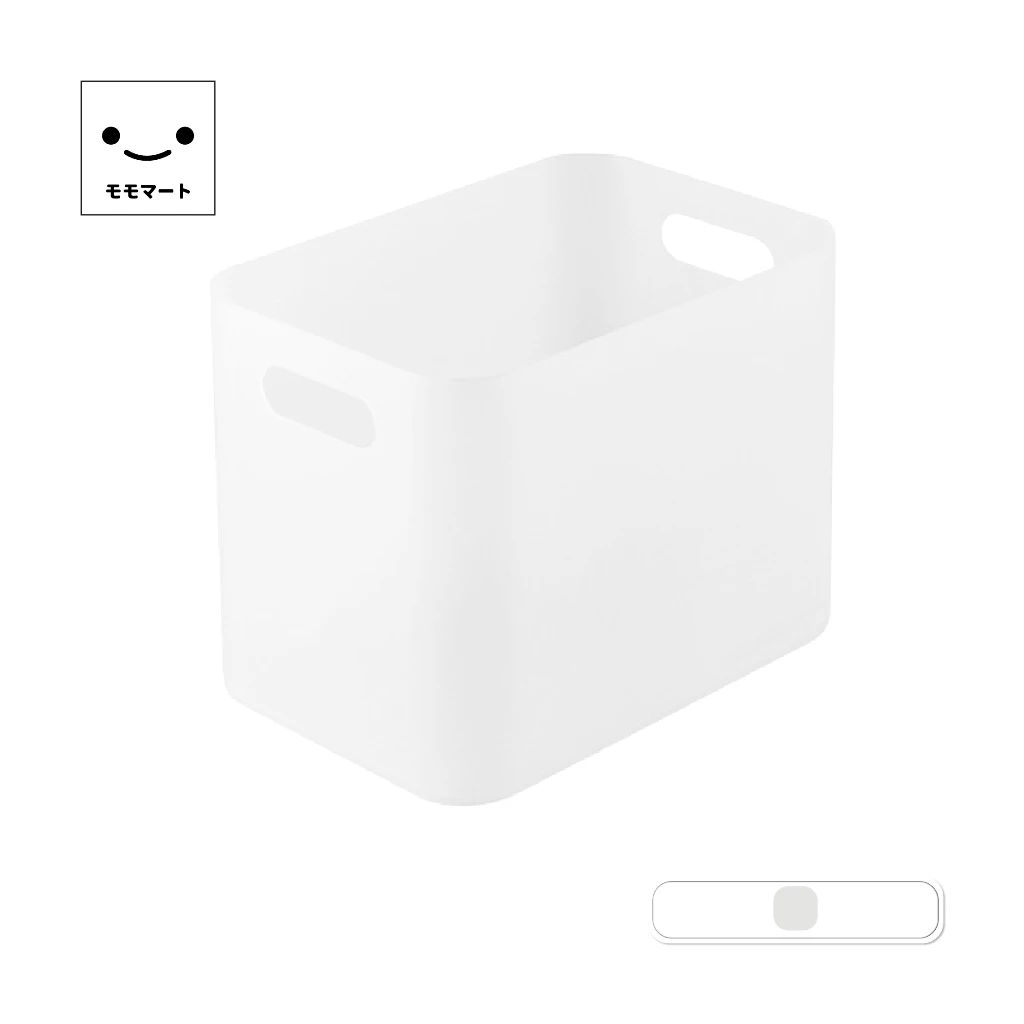 MOMOMART กล่องใส่ของ กล่องพลาสติก ทรงสูง กล่องเก็บของอเนกประสงค์ มีที่จับ รุ่น MD1-004-16-W
