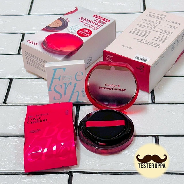 ✨ Espoir Pro Tailor Be Velvet Cover Cushion [คูชั่นEspoir เซ็ตVELVET+แป้งฝุ่น]