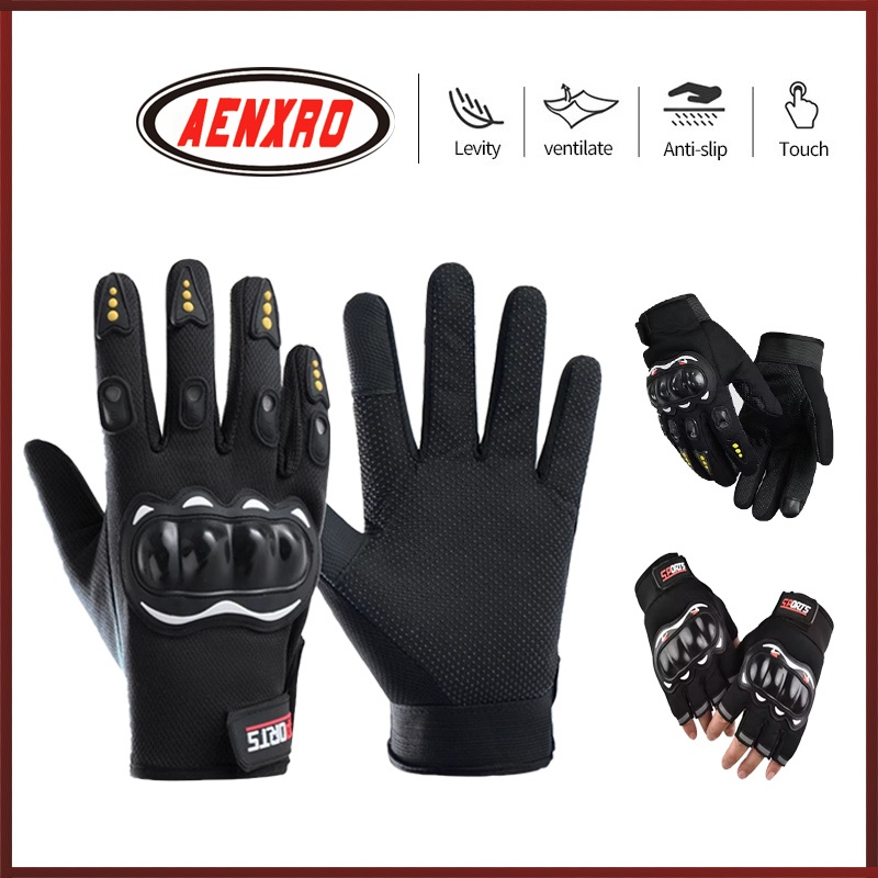 ถุงมือถุงมือครึ่งนิ้วป้องกันข้อต่อขี่ป้องกันการสั่นสะเทือนวัสดุนุ่มระบายอากาศและระบายอากาศ