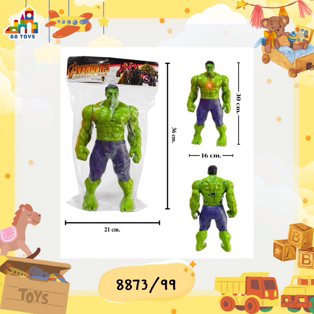 ของเล่น หุ่นเดอะฮัคยักษ์เขียว ของเล่นหุ่น The Hulk ตัวใหญ่ มีเสียงมีไฟ