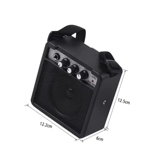 KAWES แอมป์กีต้าร์ไฟฟ้า 5W แอมป์พกพา ต่อหูฟังได้ พร้อมสายสะพายปรับระดับ รวมแบตเตอรี่ 9V