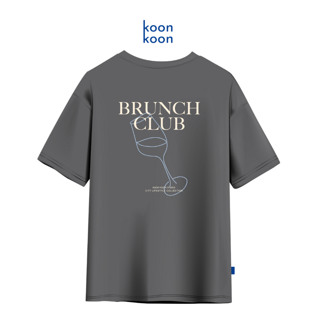 KOON KOON เสื้อยืดทรงโอเวอร์ไซส์ รุ่น Brunch Club | Oversize T-Shirt Best Seller