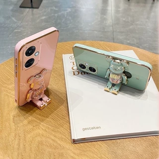 เคสหมุนได้ สำหรับ OPPO A6T A6 A6X A5X น้องหมี ขาตั้งได้ ฝาหลัง แบบนิ่ม น่ารัก เคสสีสวย พลาสเทล น้องหมีสุดน่ารัก E7