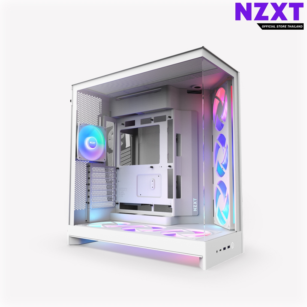 CASE NZXT H9 FLOW RGB PLUS [2025] WHITE : CM-H92FW-P1