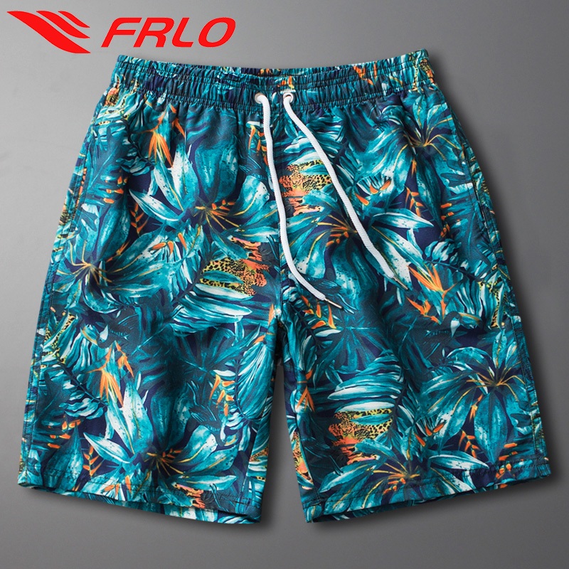 FRLO กางเกงขาสั้นชายหาดผู้ชาย ชุดไปทะเล 28-42นิ้ว Casual shorts มีซับในตาข่าย ผ้าแห้งเร็ว เอวยางยืด