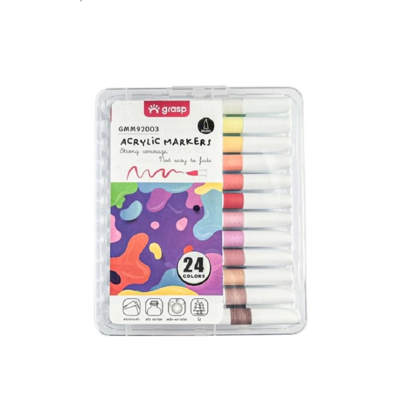(KTS)ชุดปากกาอะคริลิคเพ้นท์กันน้ำ Ori Acrylic Markers GMM92003 24สี