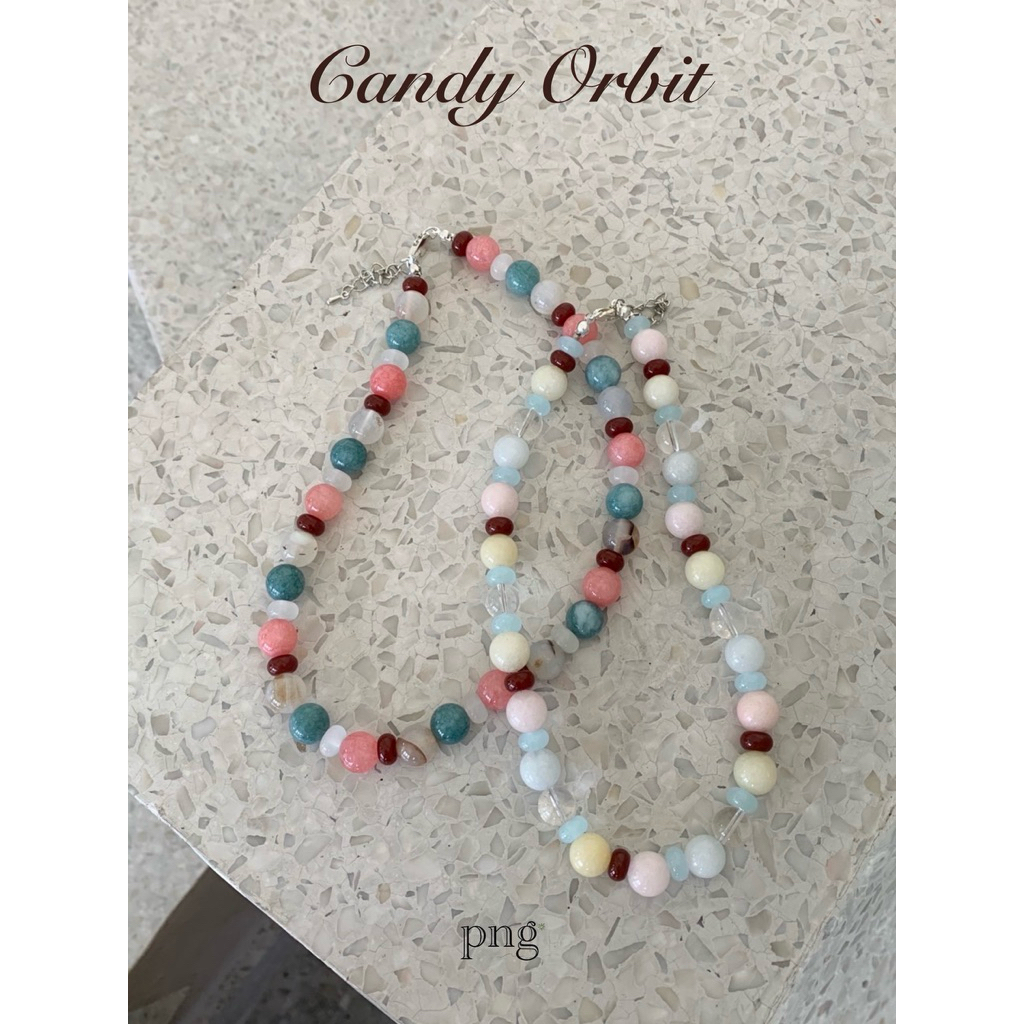 Candy Orbit ⋆˚࿔ สร้อยคอหินแท้สุดคิ้วท์
